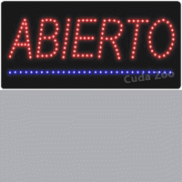 Affordable LED L7051 LED Spanish Open Sign, 12